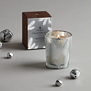 Thymes Frasier Fir Candles - Gold, Silver and Green